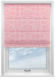 Bamboo Brights, Pink - Twist&Fit Roman Blind